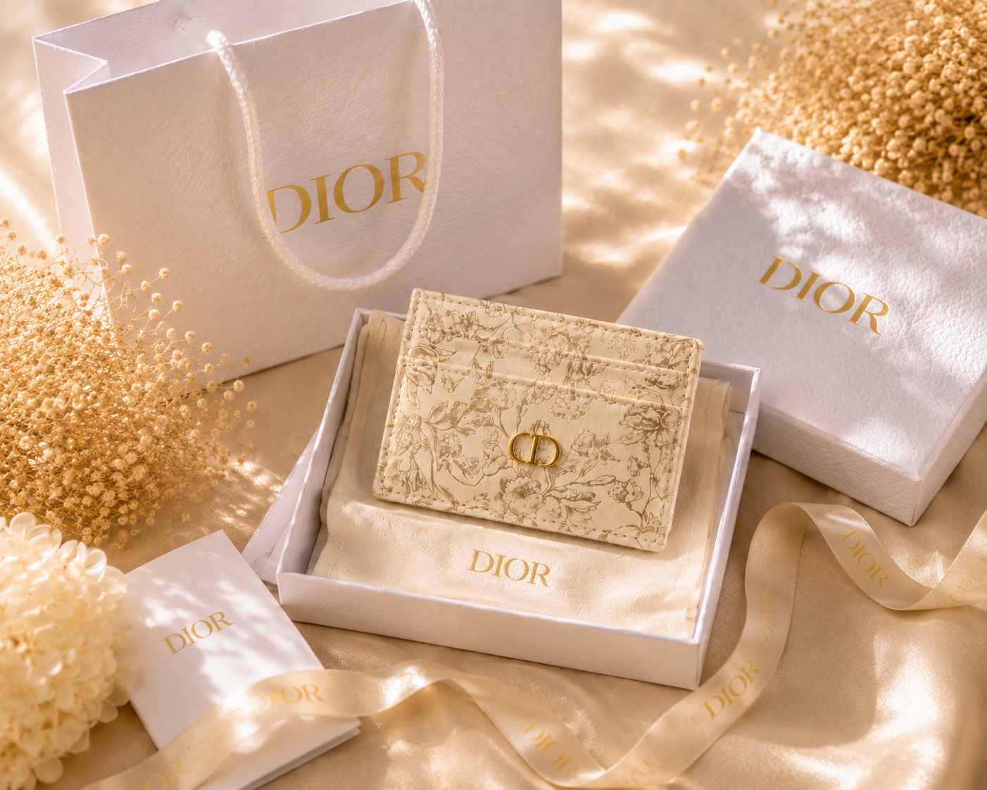 Authentic Dior Caro Freesia Card Holder – Limited Boutique Exclusive