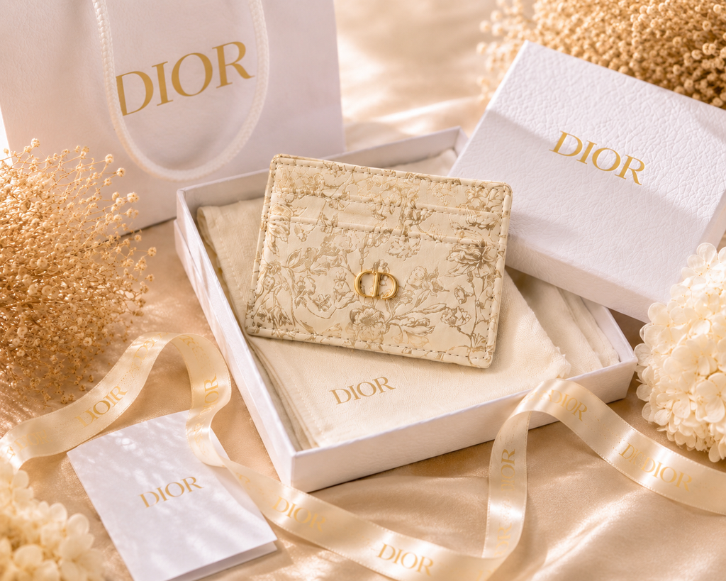 Authentic Dior Caro Freesia Card Holder – Limited Boutique Exclusive